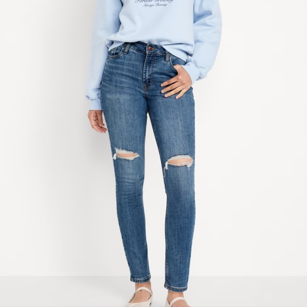 Old Navy Blue  Rockstar High Rise Super Skinny Jeans Pants